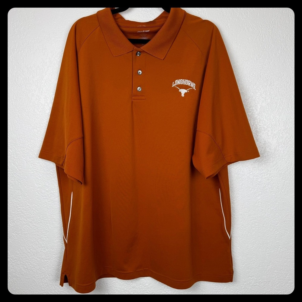 Texas Longhorns Mens Polo Shirt Orange University NCAA Team‎ Apparel XL